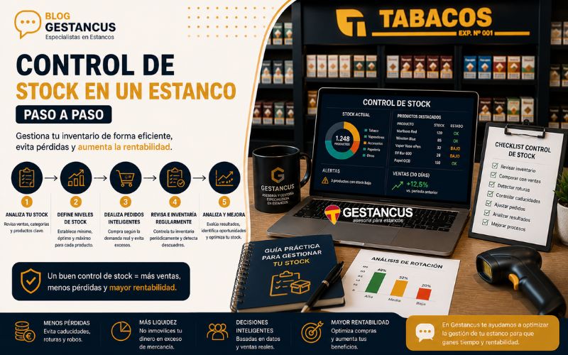 Control de stock en un estanco paso a paso