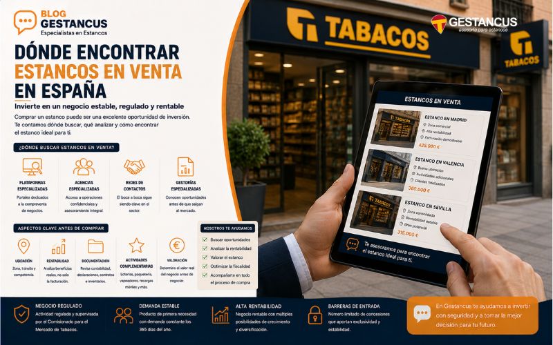Encontrar estancos en venta en España