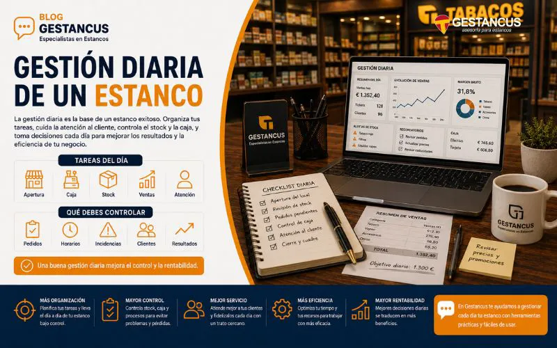 Gestión diaria de un estanco