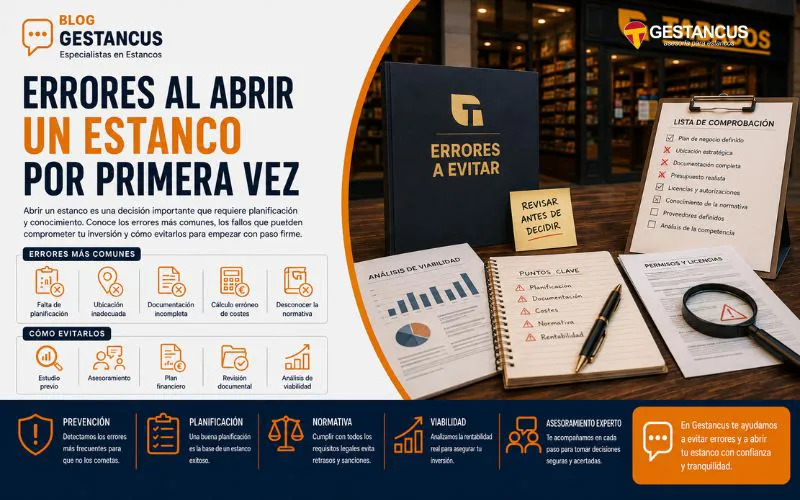 Errores al abrir un estanco por primera vez