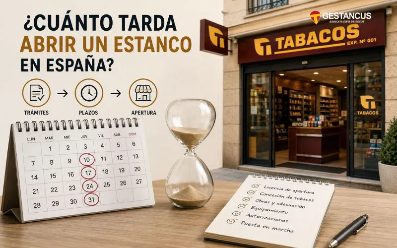 Cuánto tarda abrir un estanco en España
