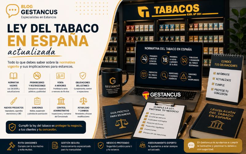 Ley del tabaco en España actualizada: normativa, prohibiciones y obligaciones para estancos