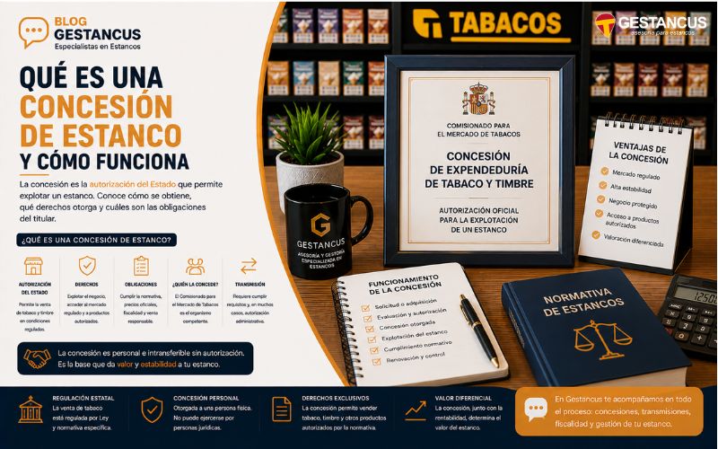 Qué es una concesión de estanco y cómo funciona