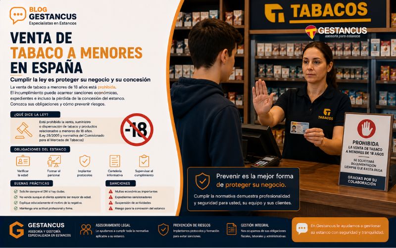 Venta de tabaco a menores en España